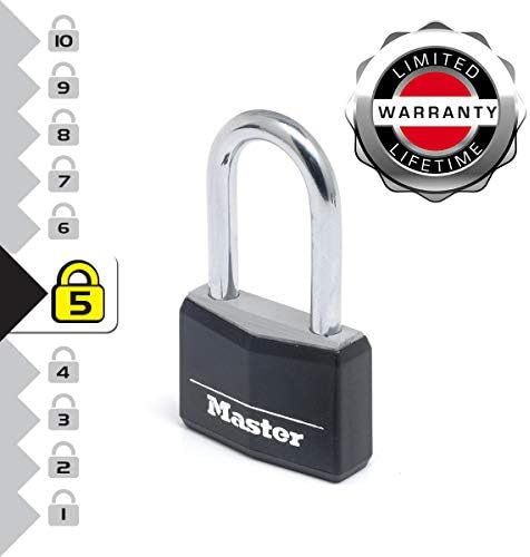 Master Lock 9120EURQBLKNOP מנעולים קטנים [מקשים כאחד] [שחור] [חבילה משפחתית של 4] 9120EURQBLKNOP-BEST המשמשת